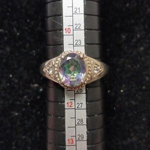 Karis Good Times Mystic Quartz and White Zircon Ring in Platinum Bond 2.50 ctw